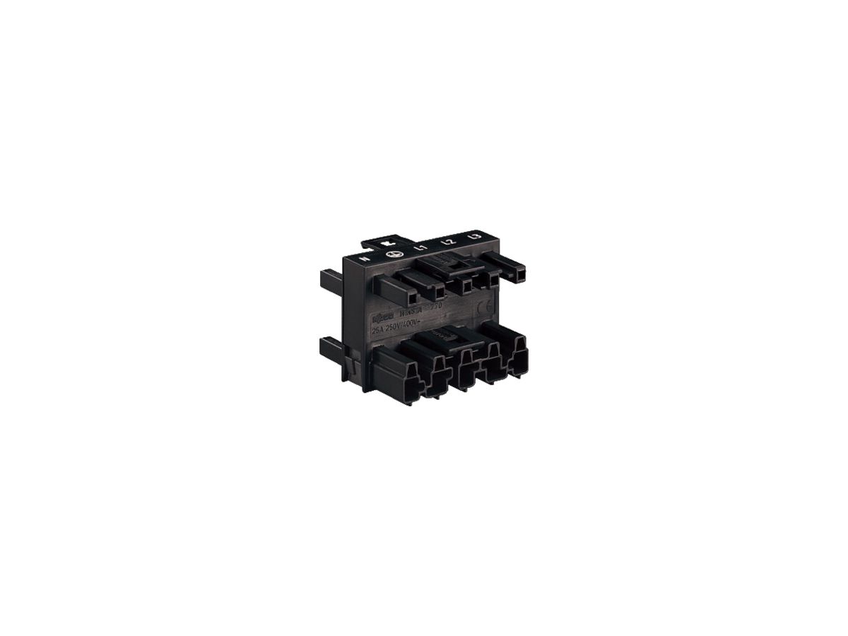 Verteiler WAGO 5L St/3×bu schwarz