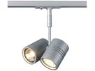 Strahler SLV BIMA II 2×GU10 50W mit 1-Phasen-Adapter IP20 silbergrau