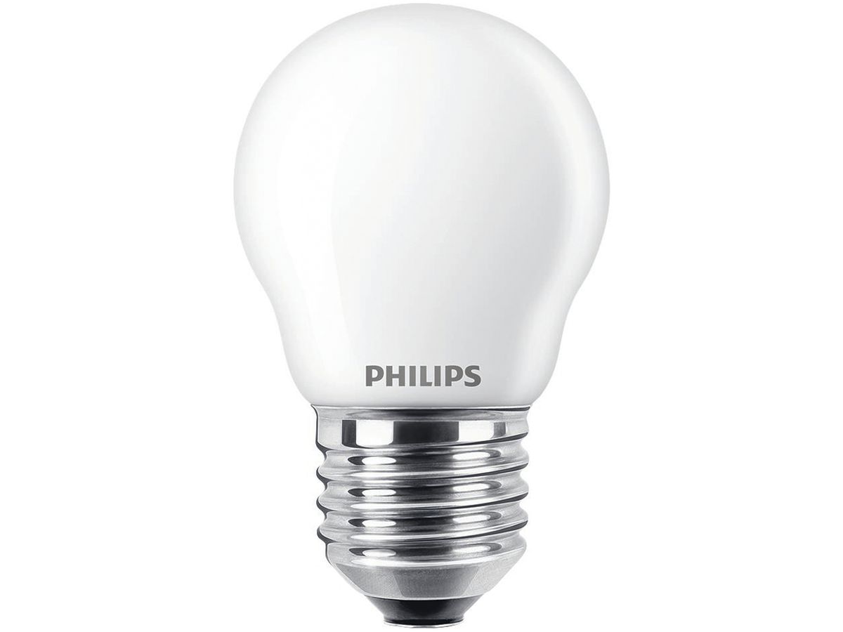 LED-Lampe CorePro LEDluster E27 P45 4.3…40W 827 470lm, opal