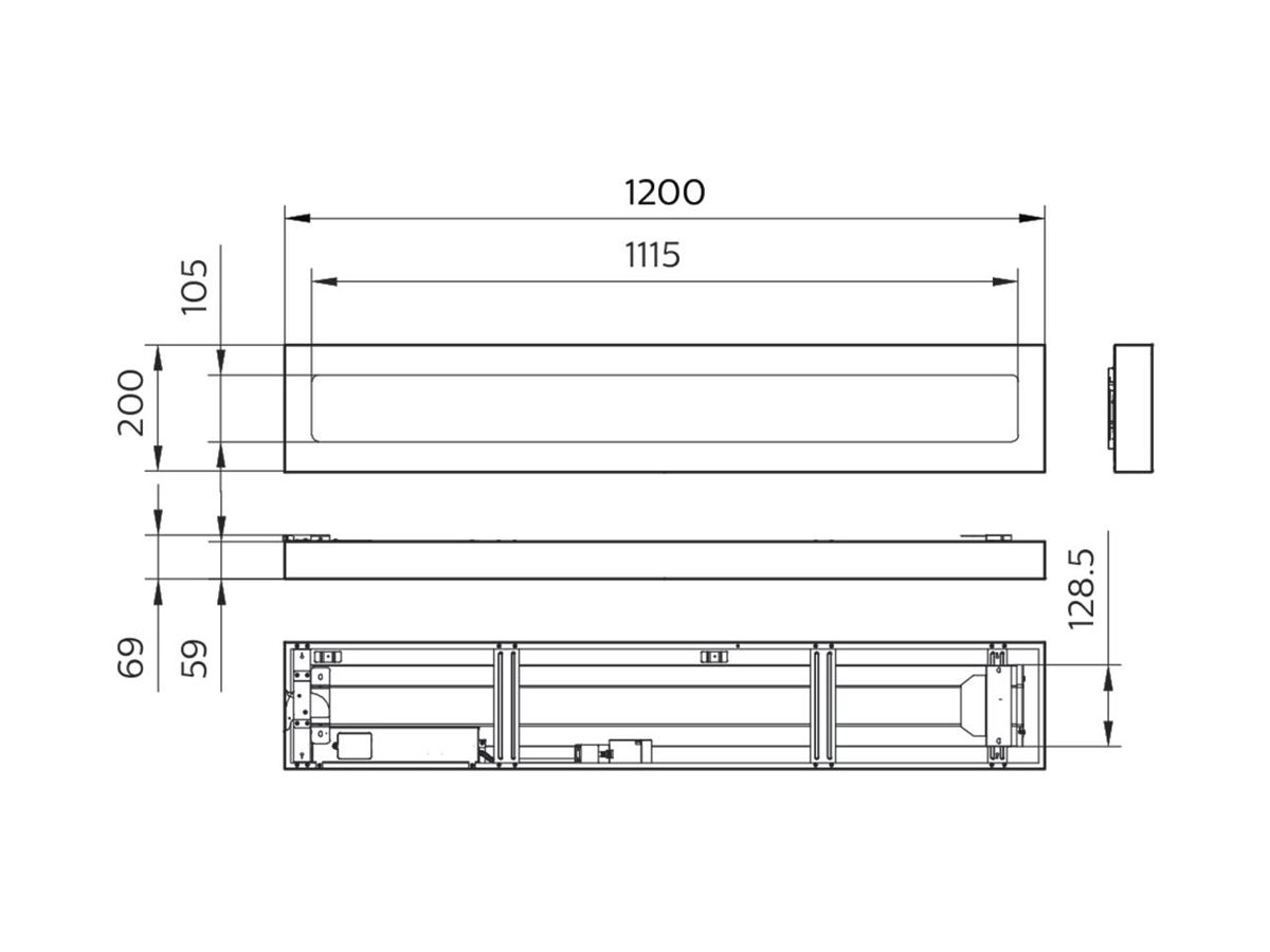 AP-LED-Deckenleuchte Philips CoreLine 31W 4000lm 3000K 1200mm weiss