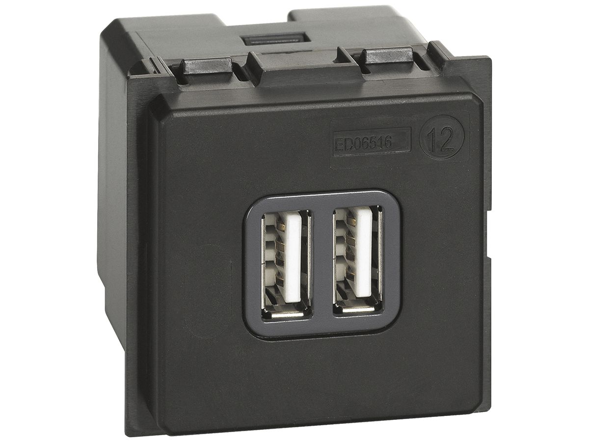 USB-Ladesteckdose Living Now 2×Typ A 2 Module