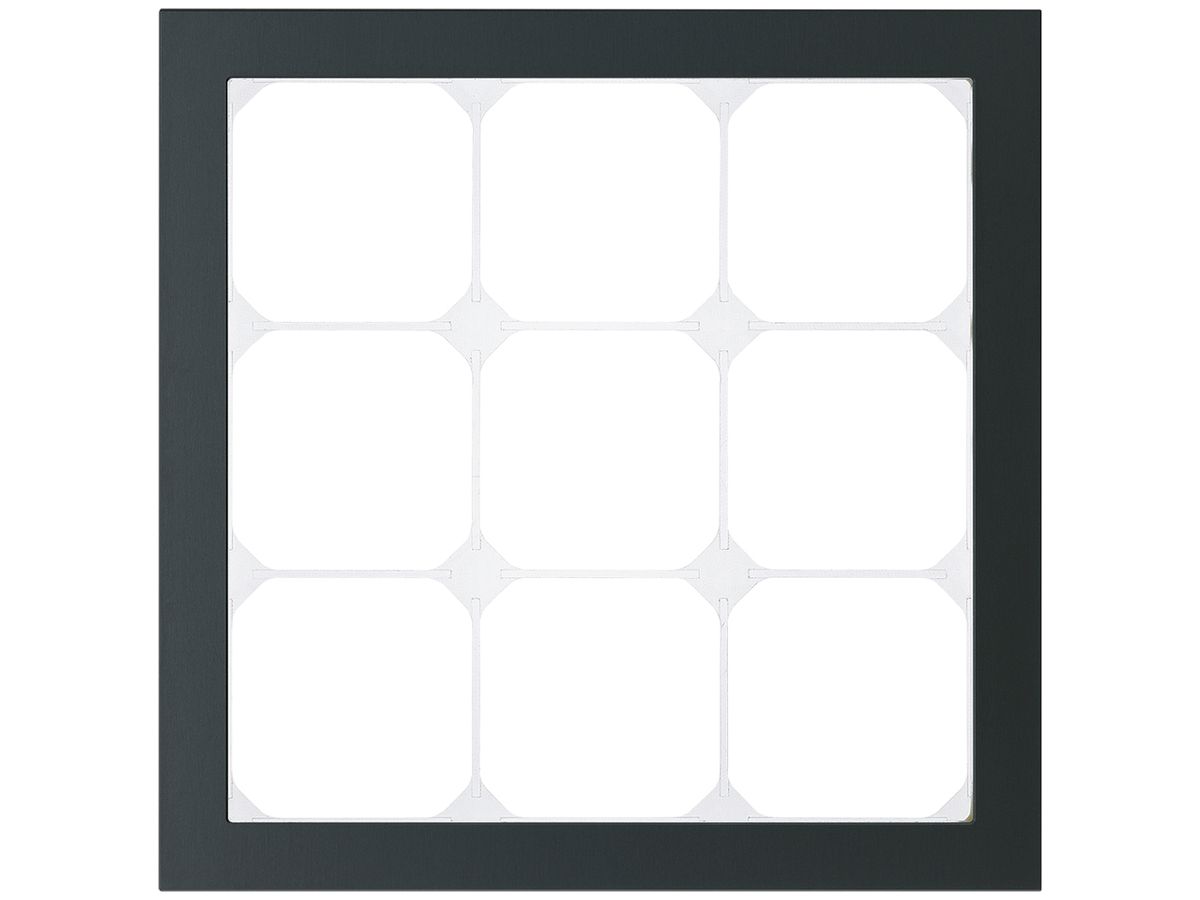 Abdeckrahmen KAL.art 3×3 214×214mm Al schwarz