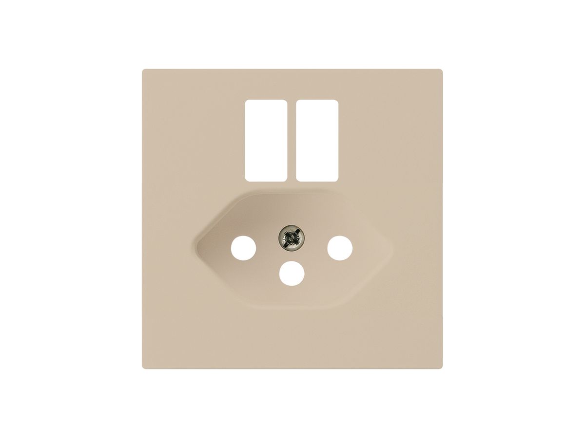 Frontplatte kallysto f.Steckdose 2×USB & T13 beige