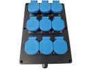 Stromverteiler 9xt23 IP55 sz - 6xT23 über Schaltuhr, 3xT23 direkt.