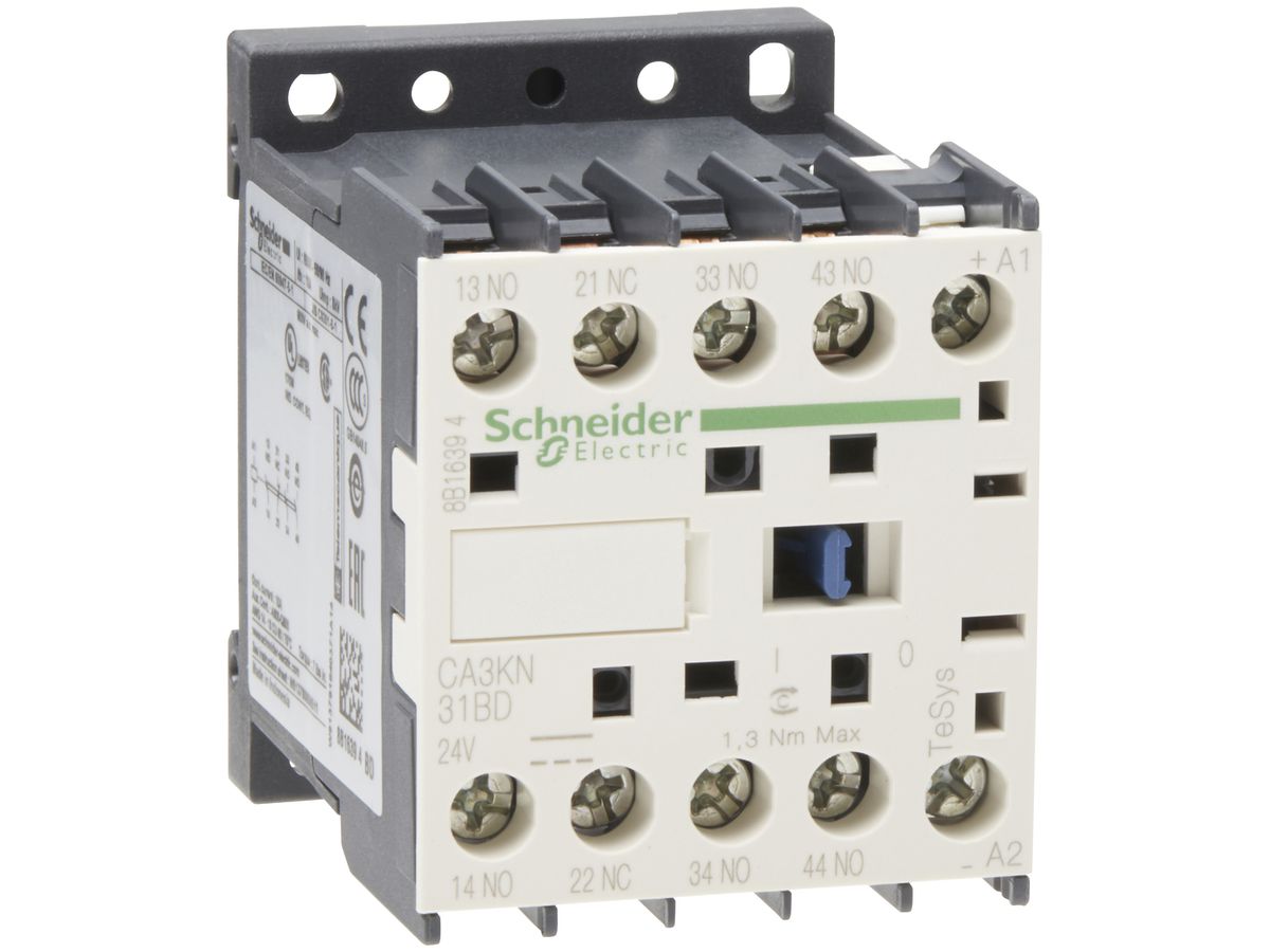 Hilfsschütz Schneider Electric CA3-KN31BD 24VDC 3S/1Ö