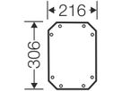 Montageplatte 306×216 Enystar zu App.-Gehäuse Gr.2, 3 und 4