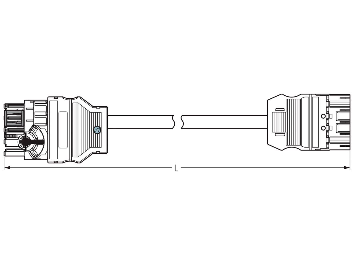 Verteiler mit Phasenwender WAGO 5-/3L weiss