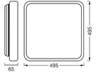 LED-Deckenleuchte LEDVANCE Orbis Alicia 36W 2500lm 830 495×495×65mm Holz