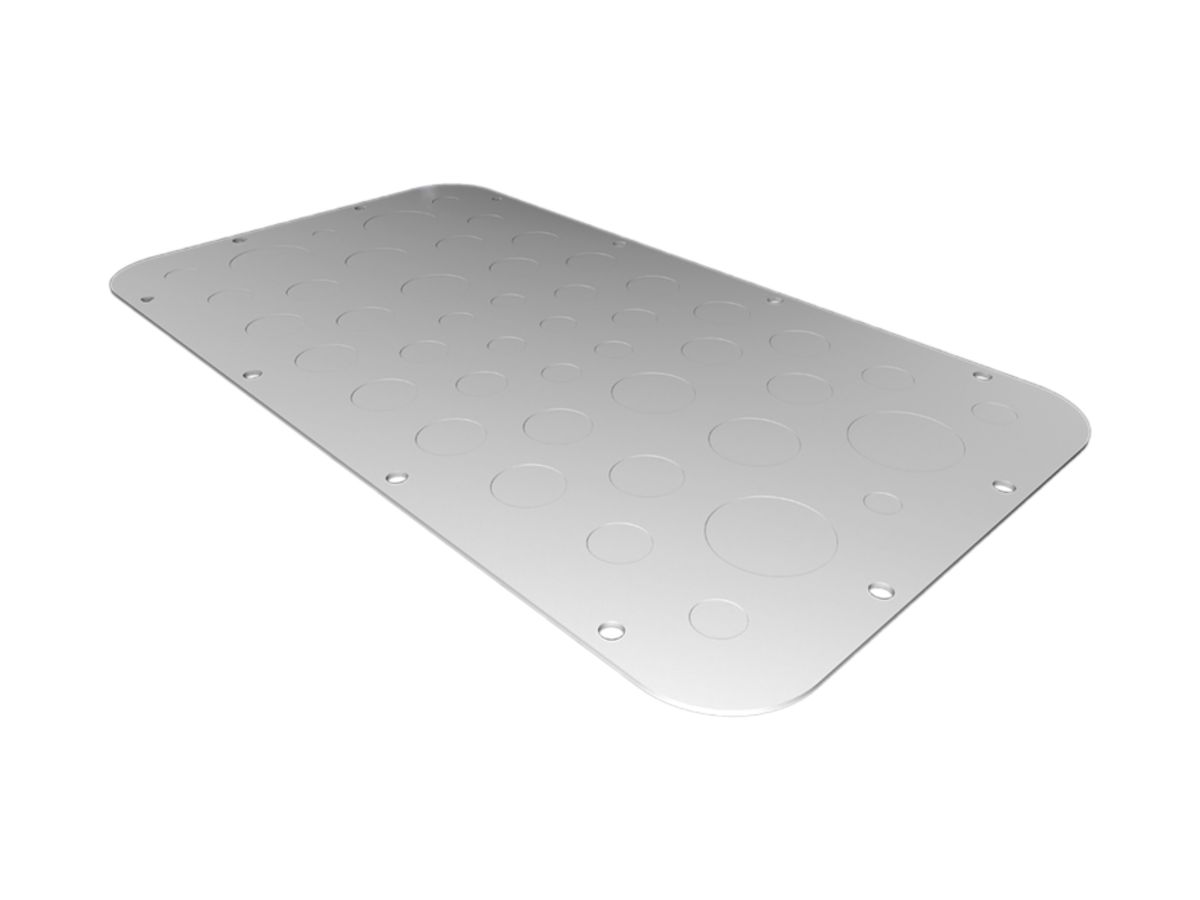 Flanschplatte Rittal AX, metrische Vorprägung, 401×221mm, Metall