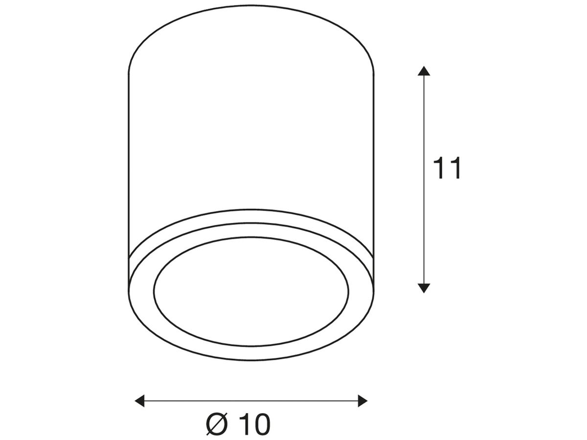 Deckenleuchte SLV SITRA, GX53 9W IP44 anthrazit