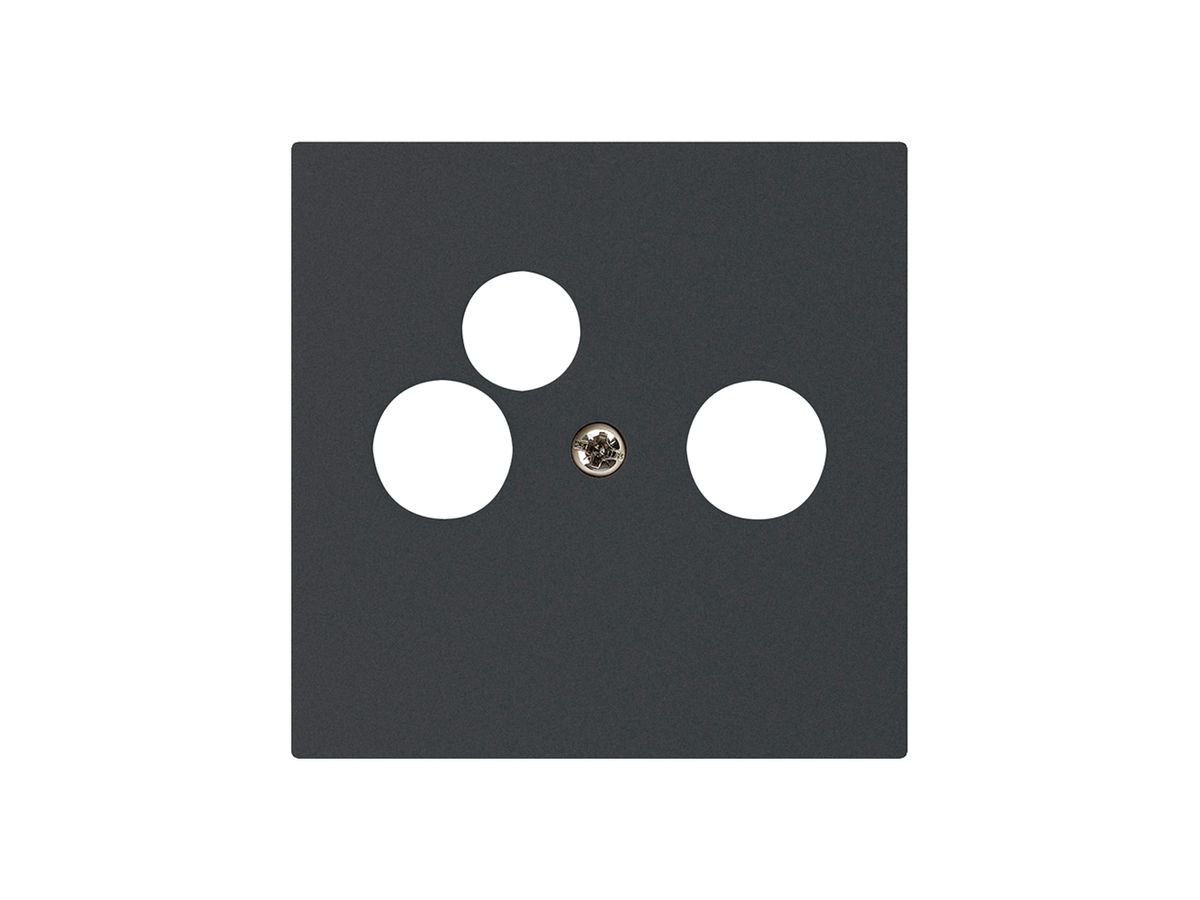 Frontplatte kallysto 60×60mm schwarz für R/TV-NET