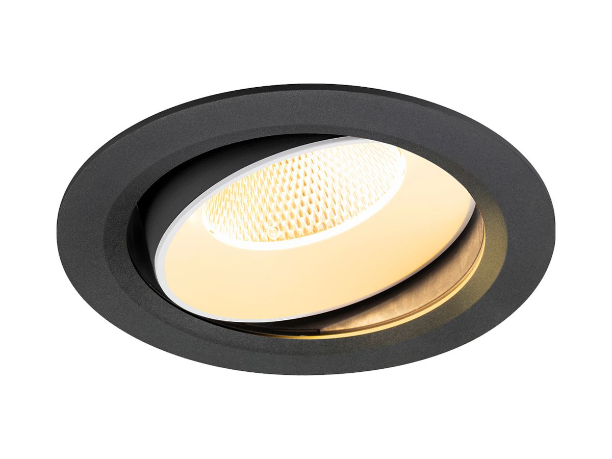 EB-LED-Spot SLV NUMINOS MOVE XL 24W 3600lm 3000K NB DALI DIM Ø190×116mm sz/ws