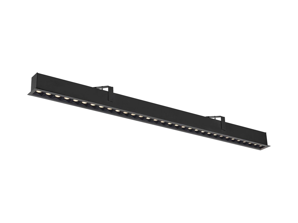 EB-LED-Deckenleuchte SLV GLENOS PRO 30W 3650lm 3000K DALI 1310×73mm schwarz