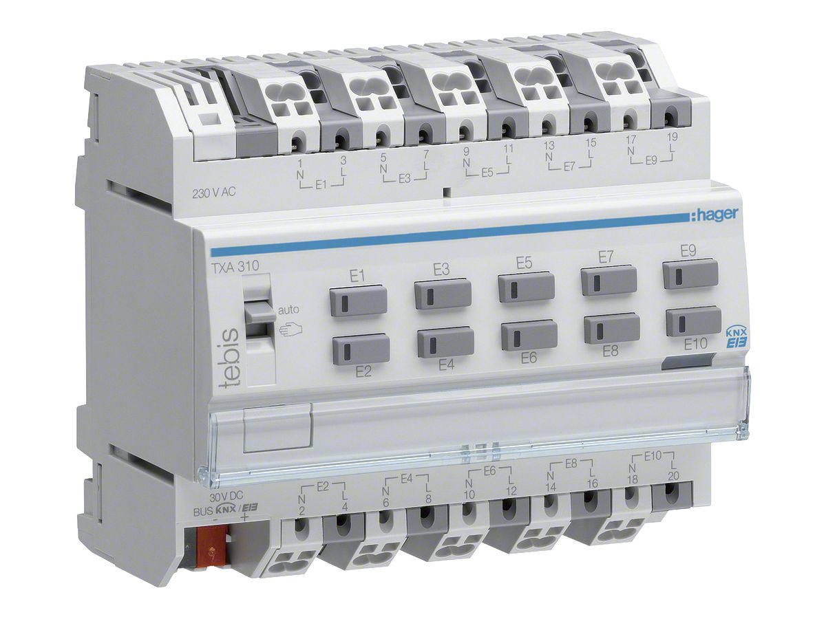 REG-Binäreingang KNX Hager 10-fach