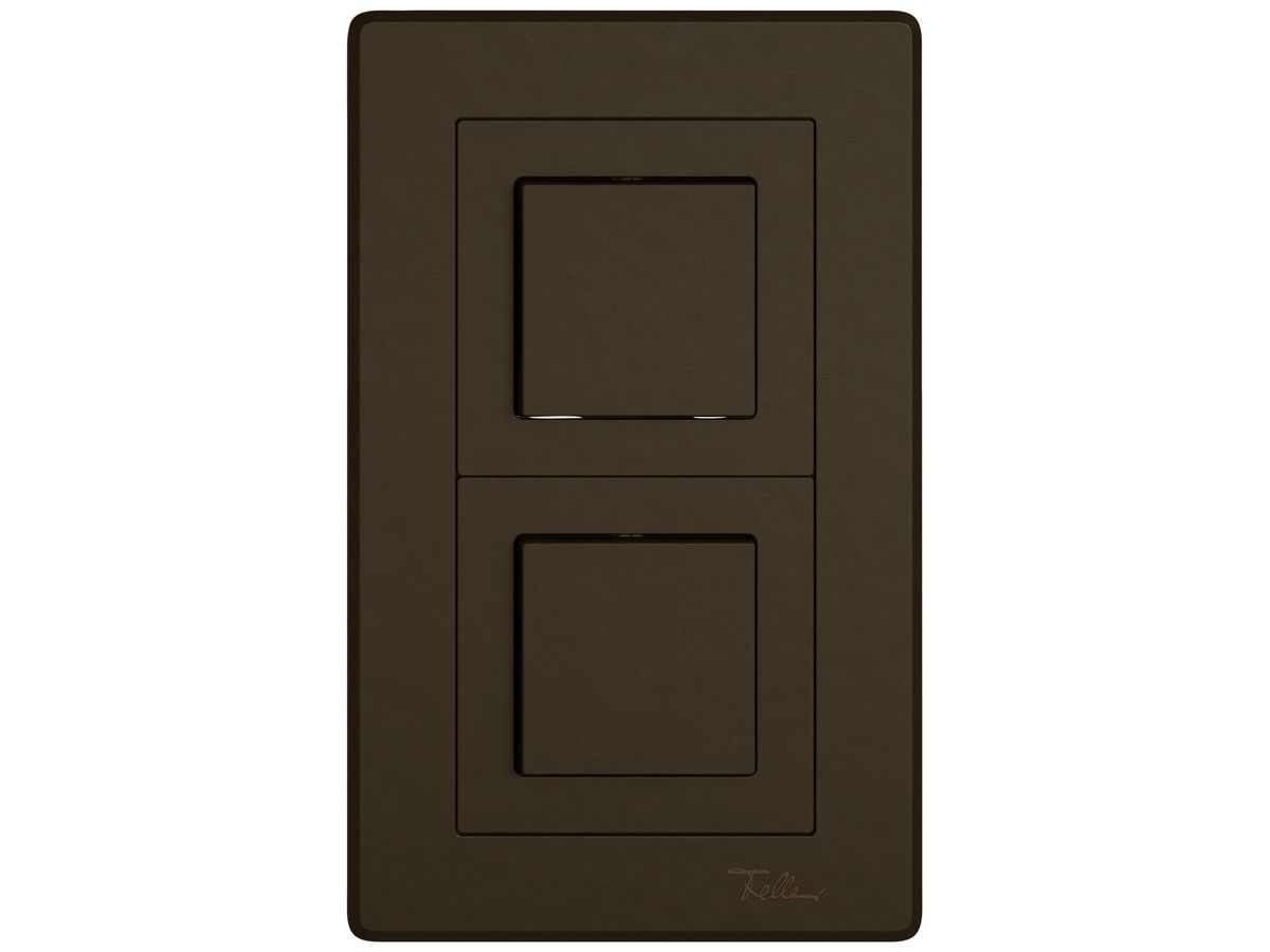 UP-Kombination EDIZIO.liv SNAPFIX® 2×1 156×96mm 2×Schema 3/1L braun
