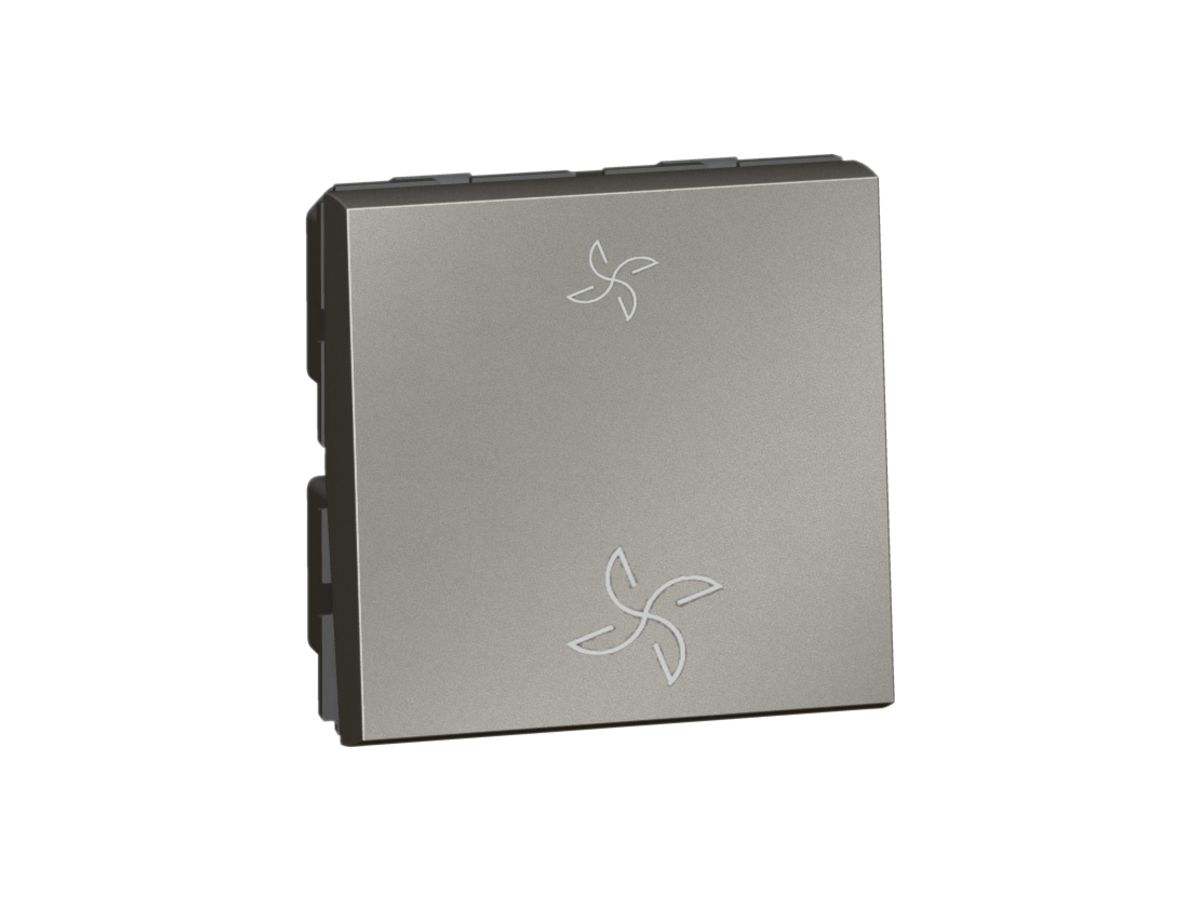 EB-Ventilator-Schalter MOS 3/1L 10A magnesium 2 Module