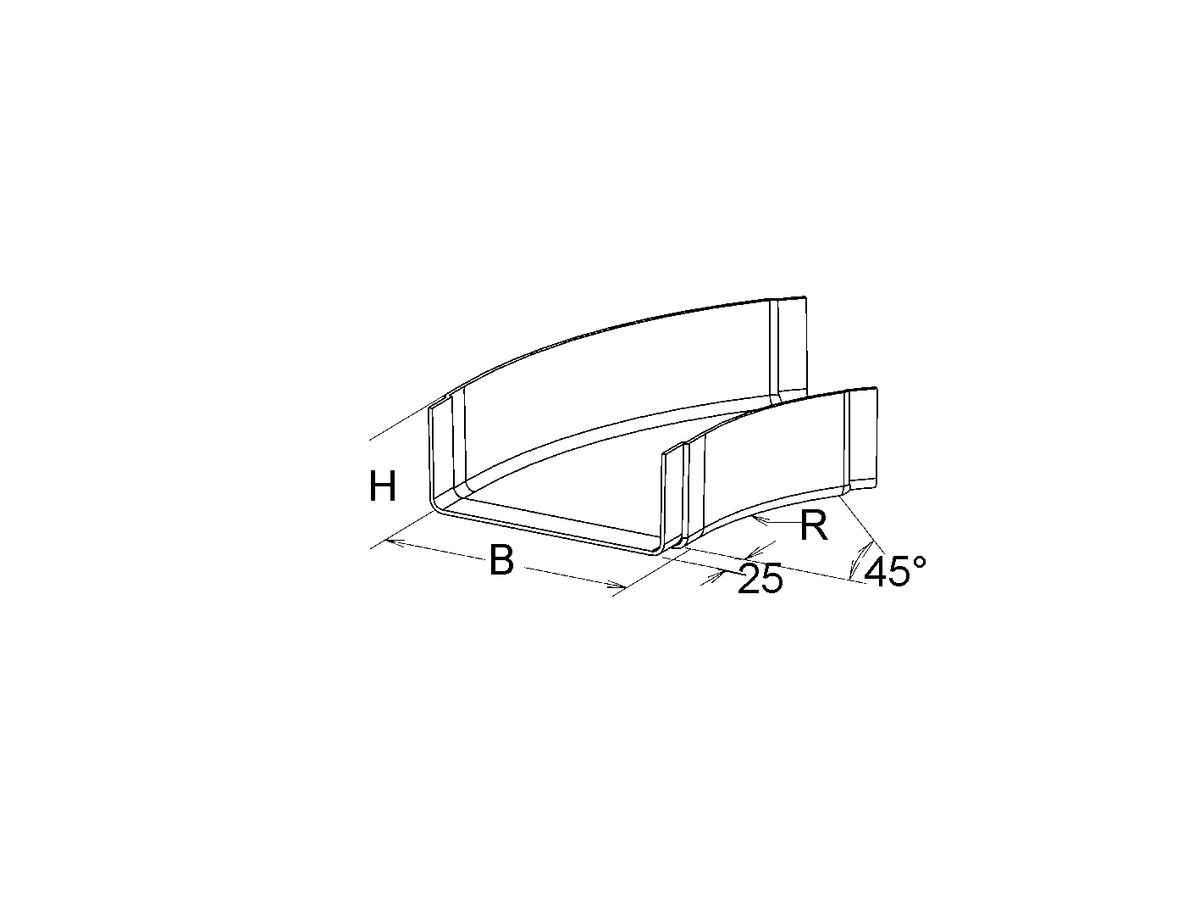 Horizontalbogen EBO 400×80mm 4