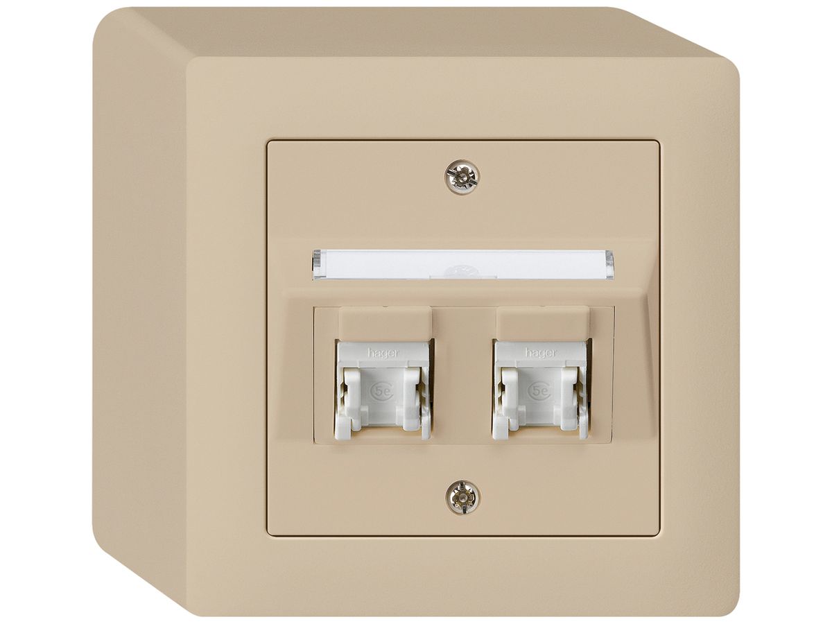 AP-Dose kallysto Kat.5e 2RJ45/u beige