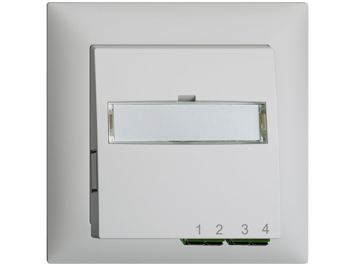 UP-Anschlussdose FTTH EDIZIOdue FH 2×LC APC Duplex FMI hellgrau