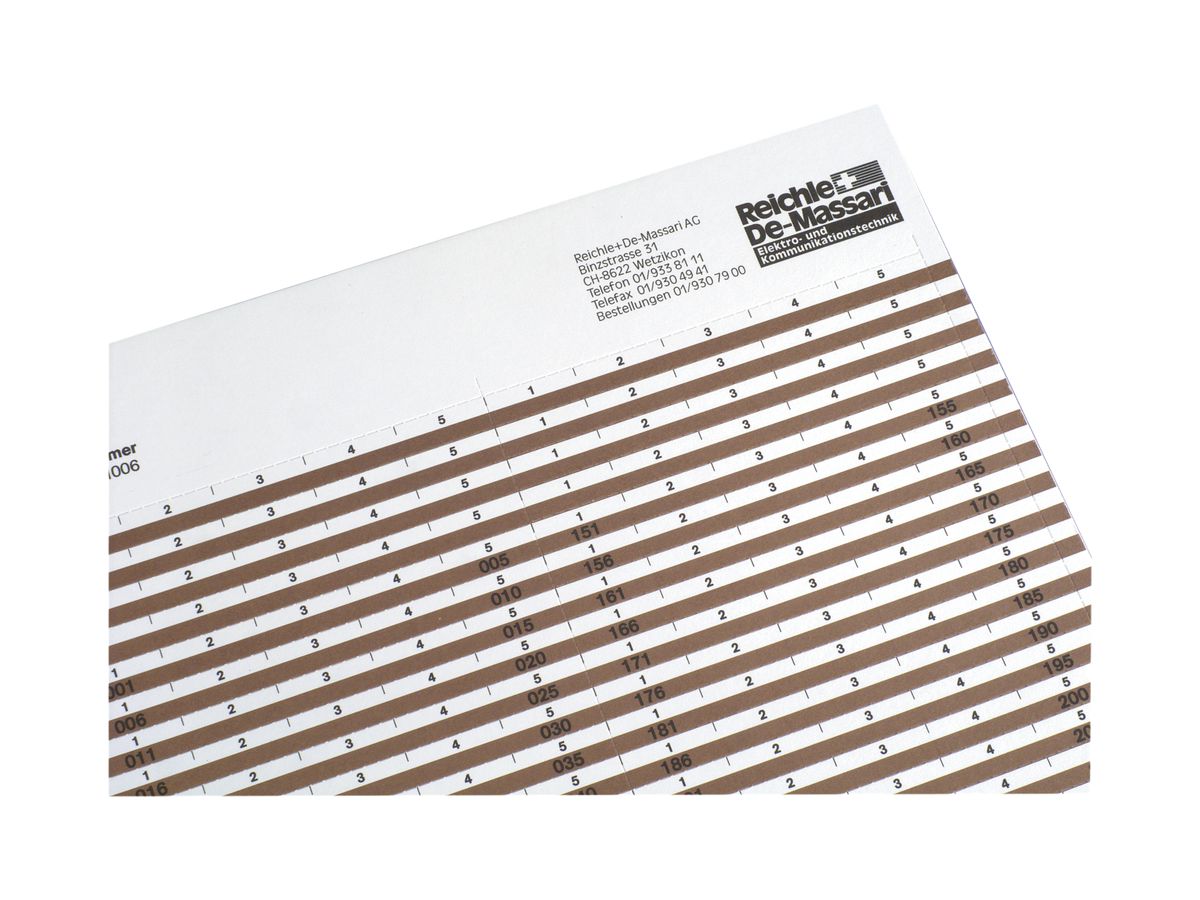 Bezeichnungsstreifen R&M VS Modular 1…300 weiss