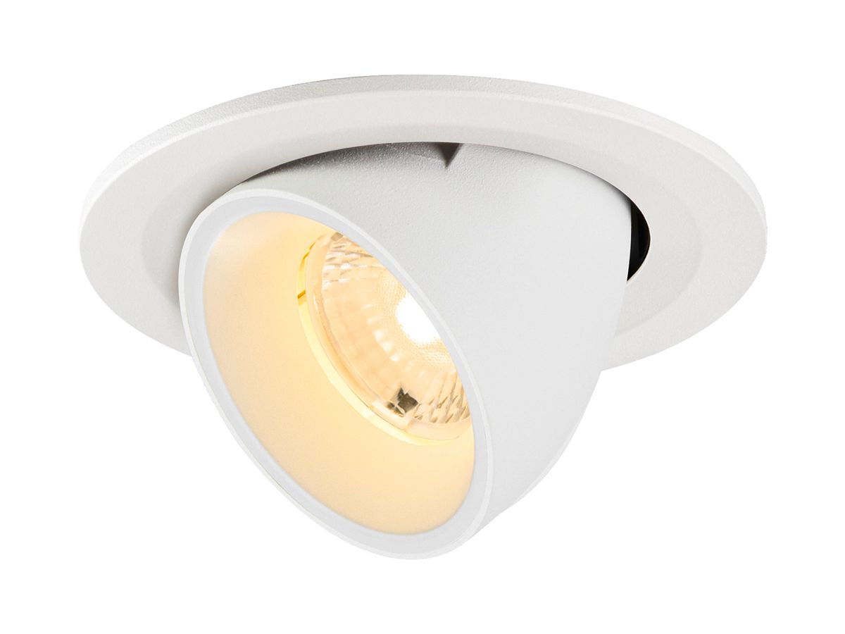 LED-Downlight SLV NUMINOS GIMBLE S 6.7W 1050lm 3000K MB DALI Ø100×70 weiss