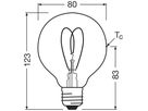 LED-Lampe Osram Vintage 1906 Heart E27 8W 806lm 822 DIM Ø80×123mm Gold