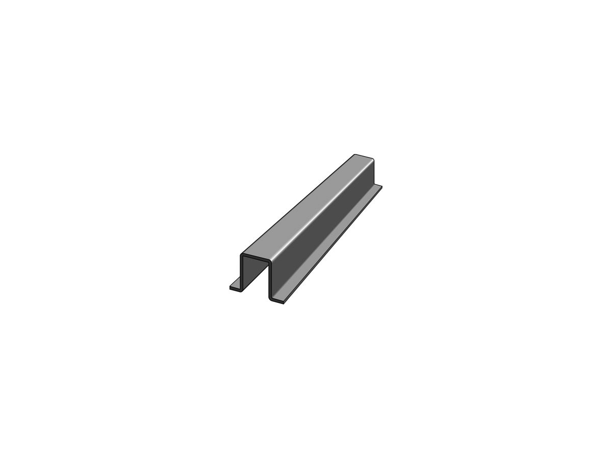 Kabelschutzprofil EBO 33×33mm L=3m Kieselgrau halogenfrei