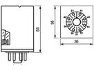 Relais ComatReleco C31L/AC230V 3CO 10A AgCuNi Silber 230V AC LED