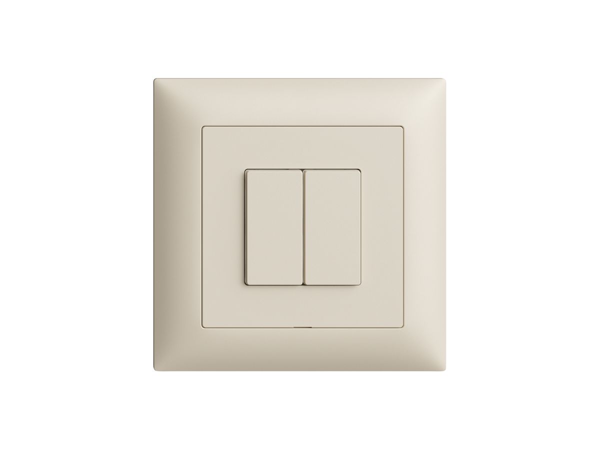 UP-Druckschalter EDIZIOdue Wiser m.Nebenstelle 2T 2B crema