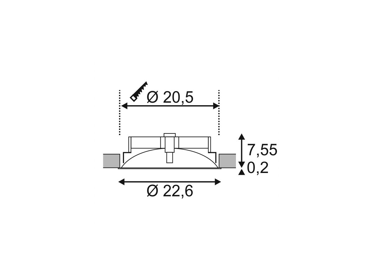 EB-LED-Deckenleuchte SLV OCCULDAS, 22W 1300lm 3000K IP20 weiss