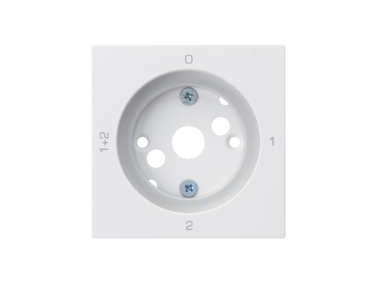 Frontplatte kallysto 0-1-1+2-2 60×60mm für Drehschalter S1 weiss