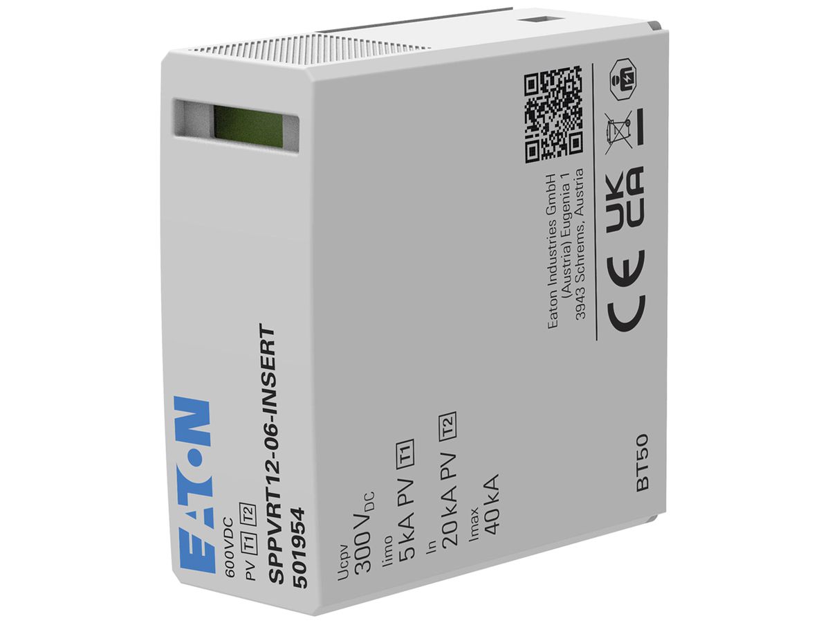 Kombiableiter-Einsatz Eaton SPPVRT12-06 DC 600V 2.5kV