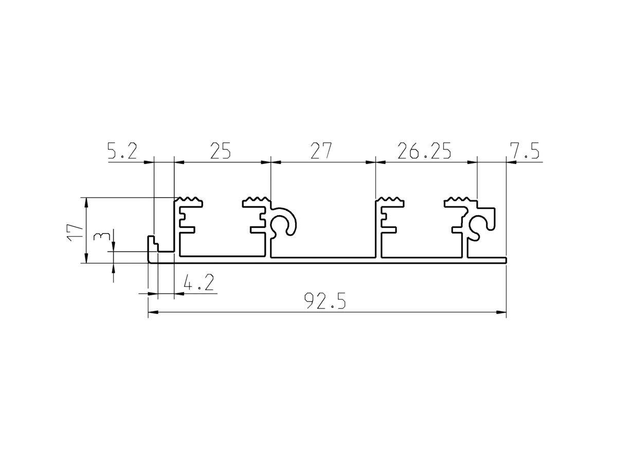 Selbstbauprofil Almatec SBG 90.2, 3m