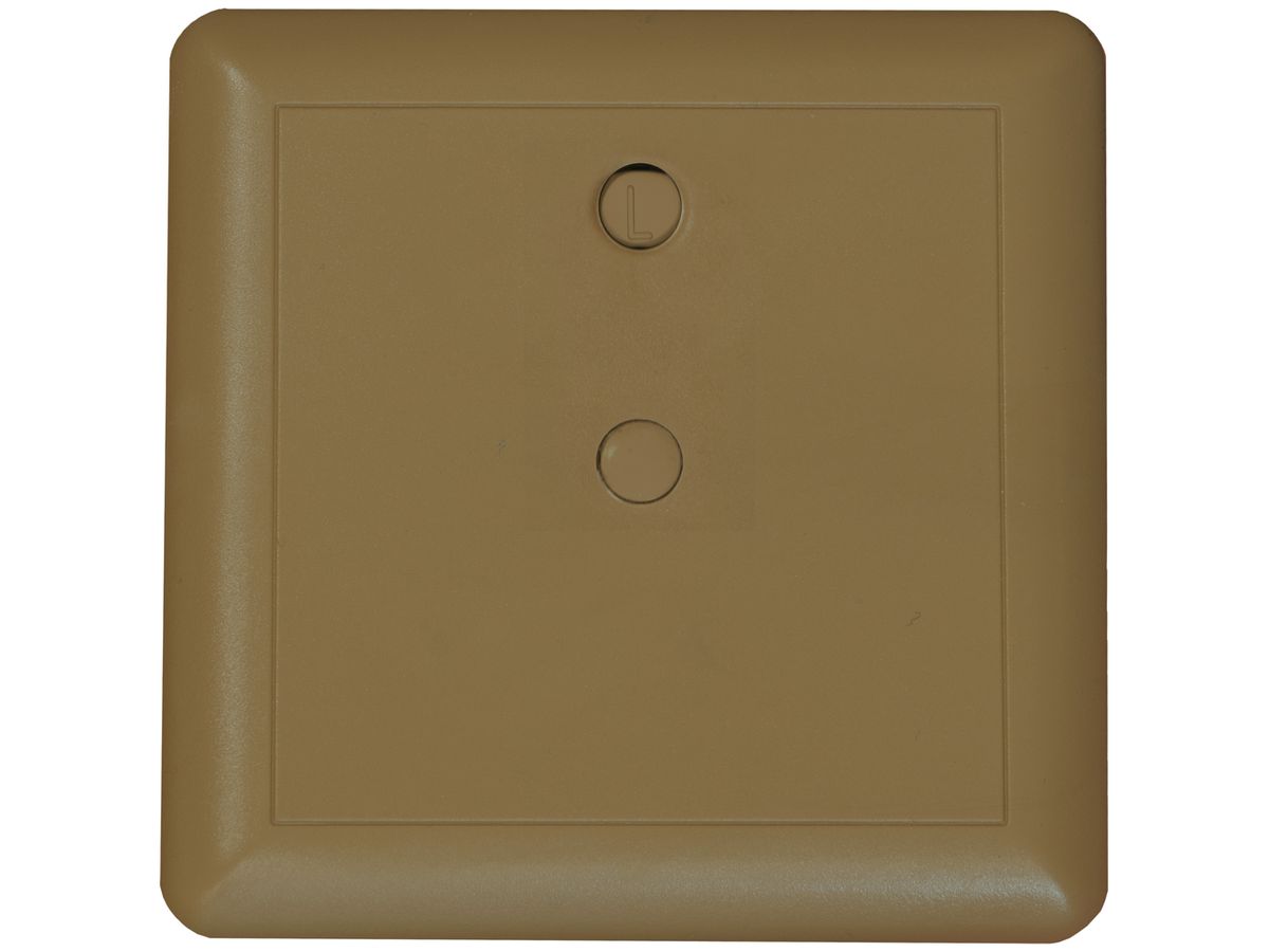 Steckdeckel Ammer, 115×115mm, mit Wählscheibe, Thermoplast, hellbraun RAL 1011