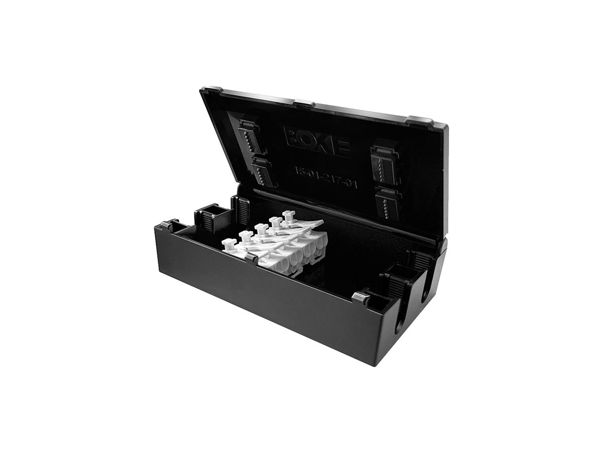 AP-Anschlussdose ESYLUX JUNCTION BOX 5×2.5mm² 103×62×27mm schwarz