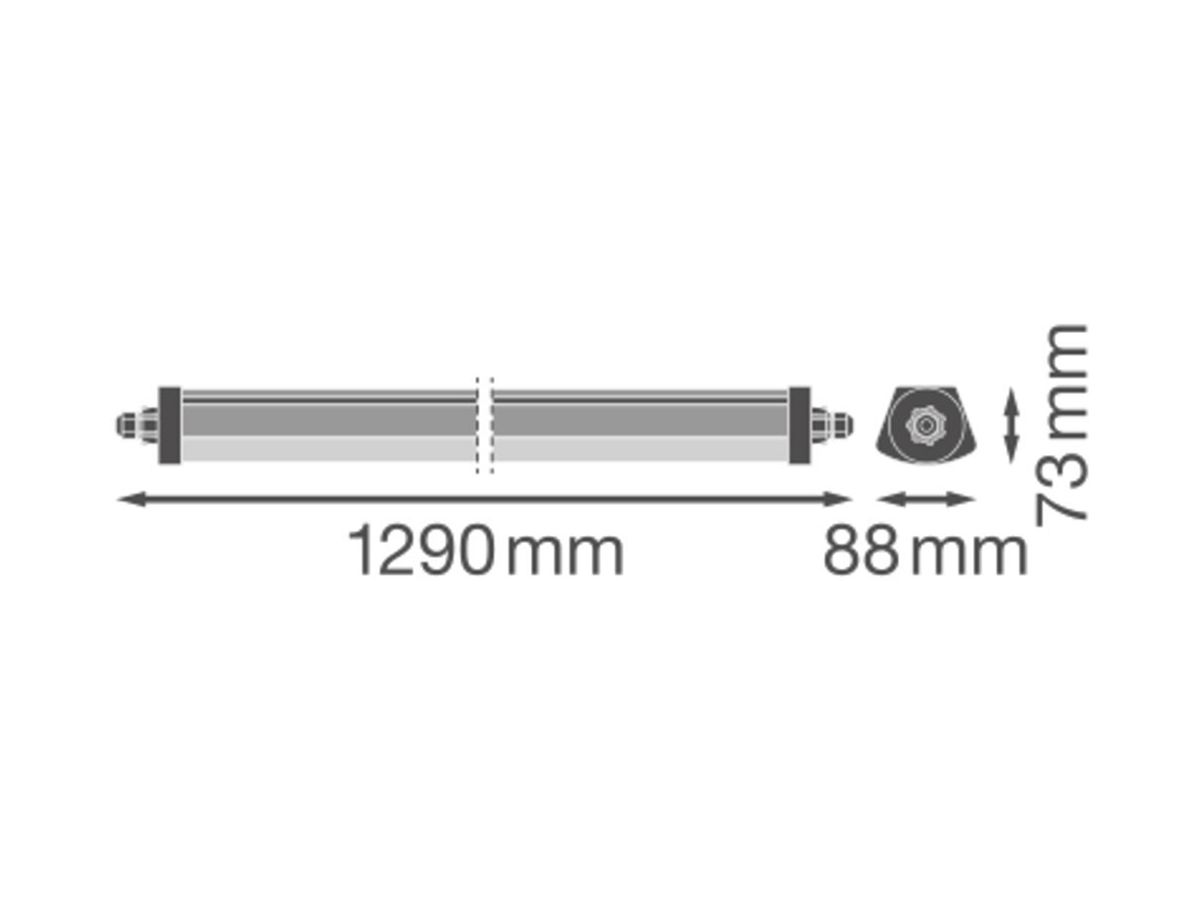 LED-Feuchtraumleuchte LEDVANCE DP FLEX 34W 5600lm 6500K IP66 grau