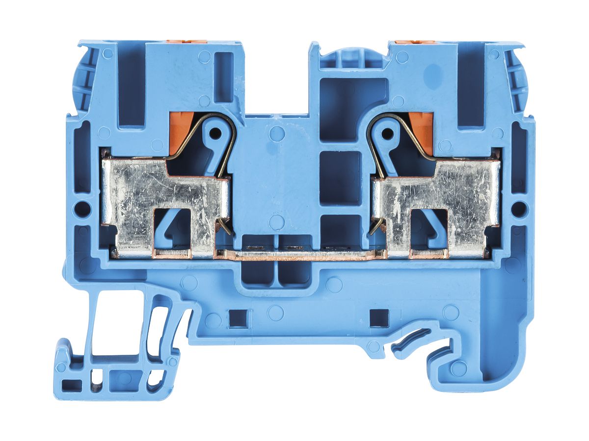 Durchgangs-Reihenklemme WTP 0.2…10mm² 57A 1000V 2×Steck.1 Et.Hutschiene TH35 hbl