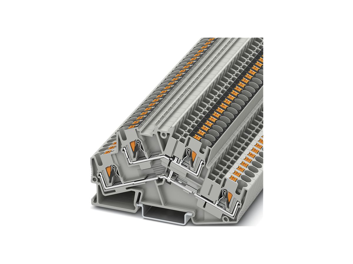 Doppelstockklemme PTTBS 4 PV, grau