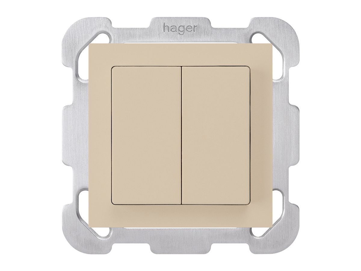 UP-Taster kallysto AR 2L beige mit Befestigungsplatte