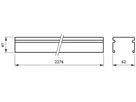 Tragschiene Maxos fusion LL623T IP54 4×2.5mm²+4×1.5mm² 2276mm weiss