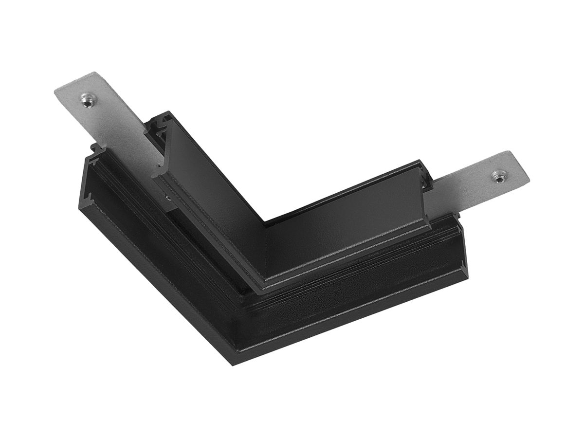 L-Verbinder SLV 48V TRACK Aluminium 71×71×21.9mm Standard rechts schwarz