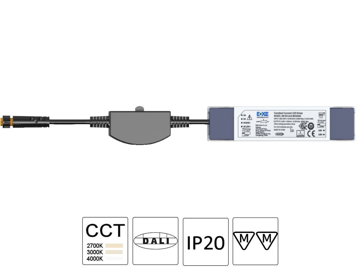 Betriebsgerät MILO DALI dim  IP20 - max.10.8W,350-750mA 220-240V 130x29x20mm
