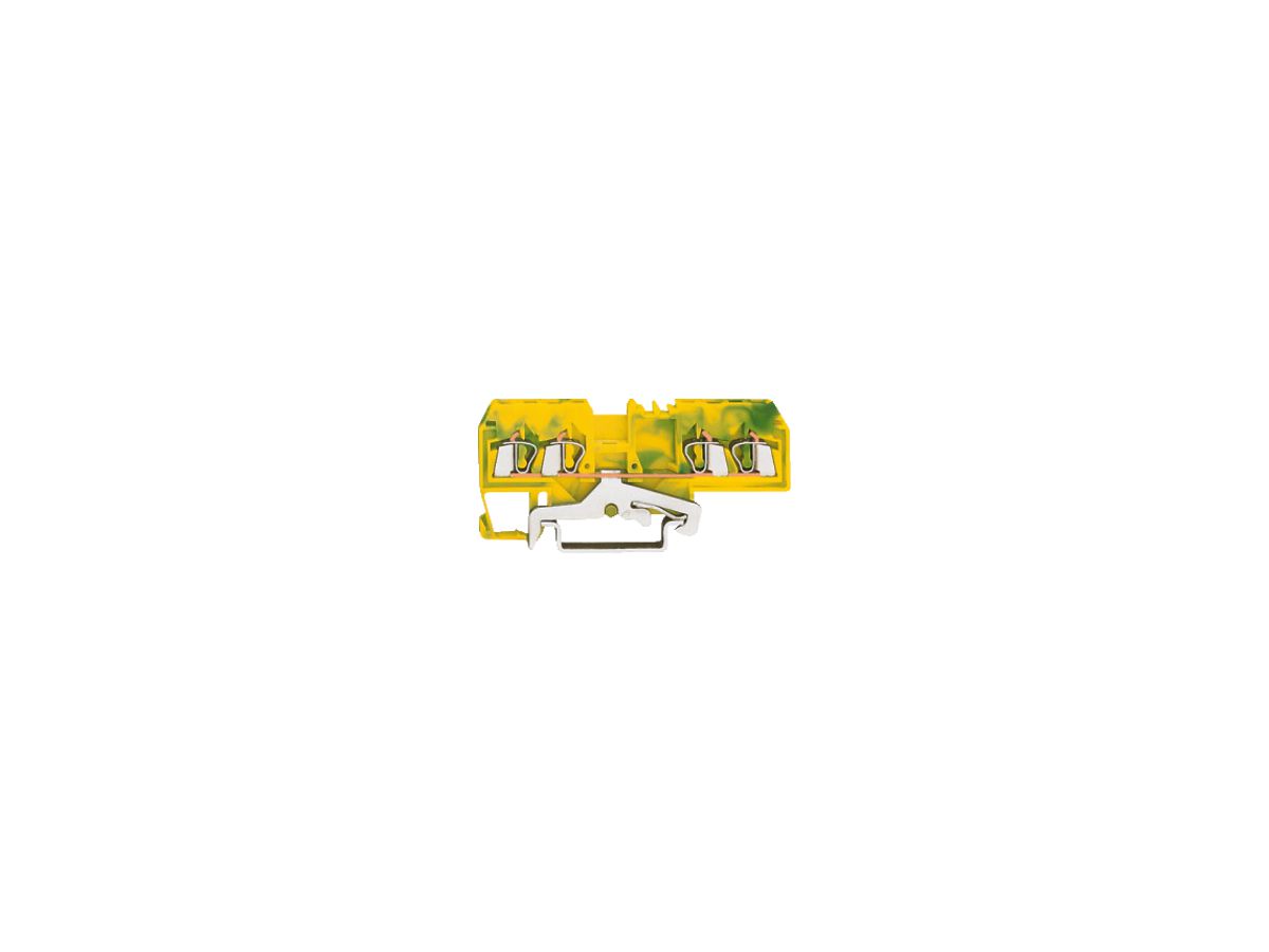 Durchgangsklemme WAGO 4L 2.5mm² grün/gelb