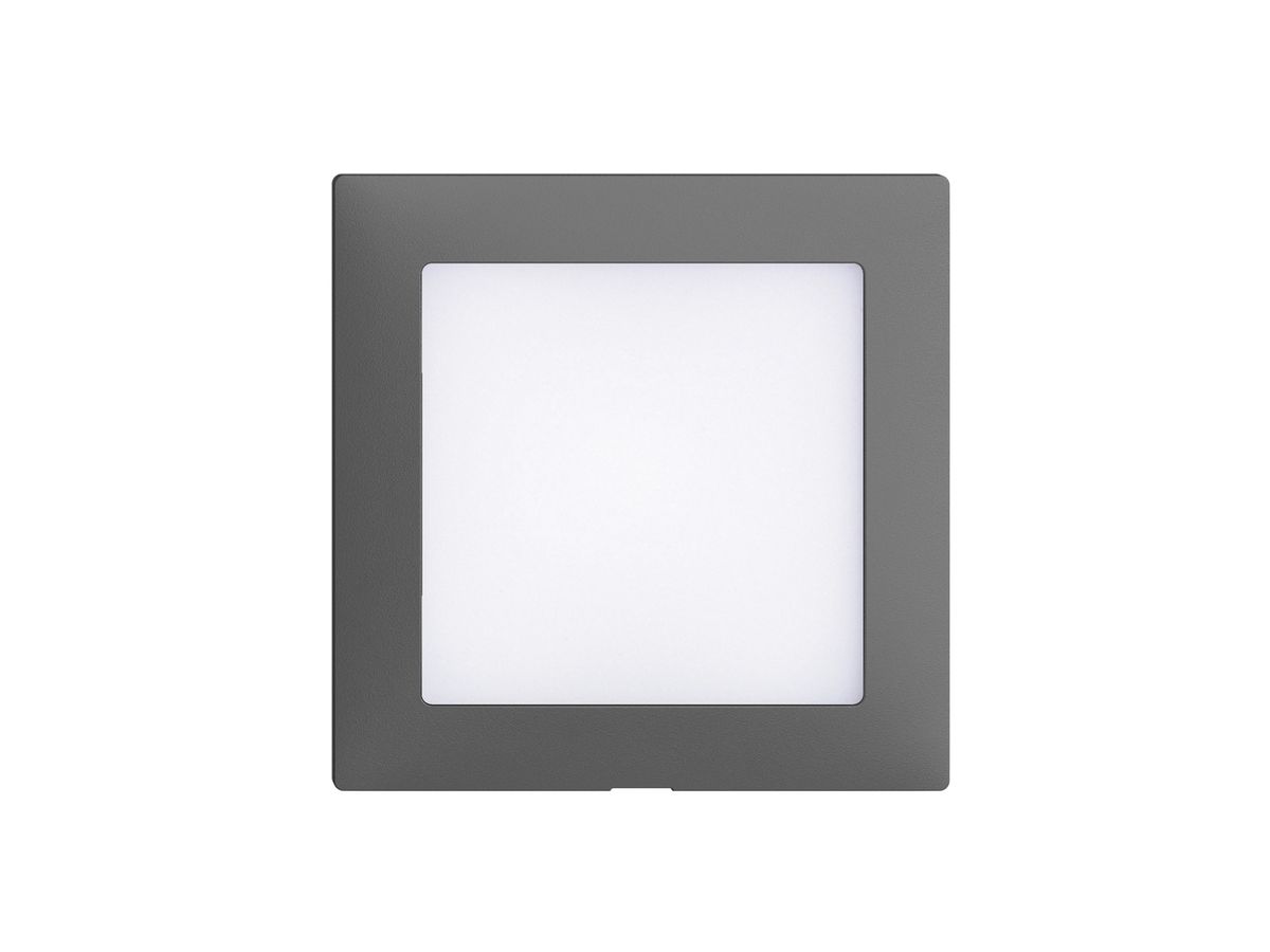Frontset EDIZIOdue dunkelgrau 60×60mm für LED-Leuchte