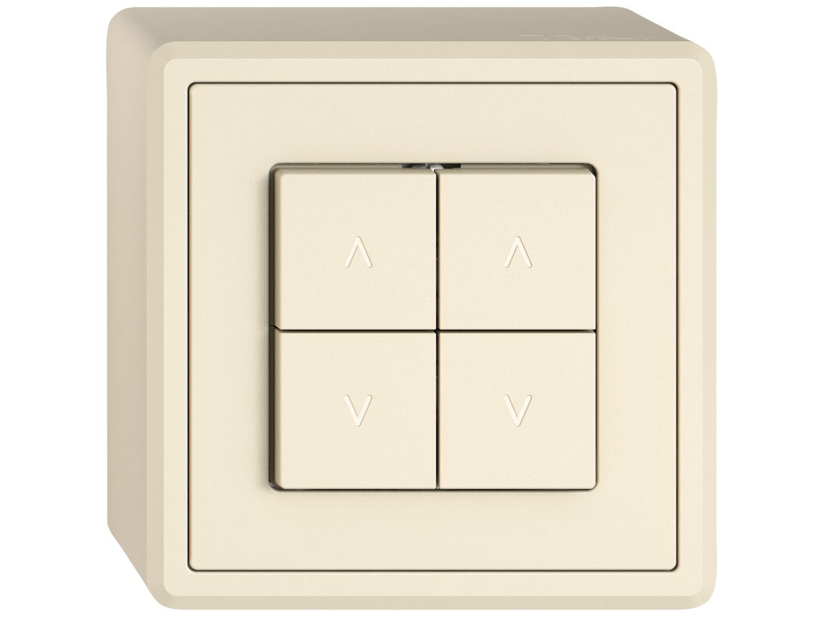 AP-Storenschalter EDIZIO.liv SNAPFIX® 10A 250V 4 Tasten 2 Kanäle cr