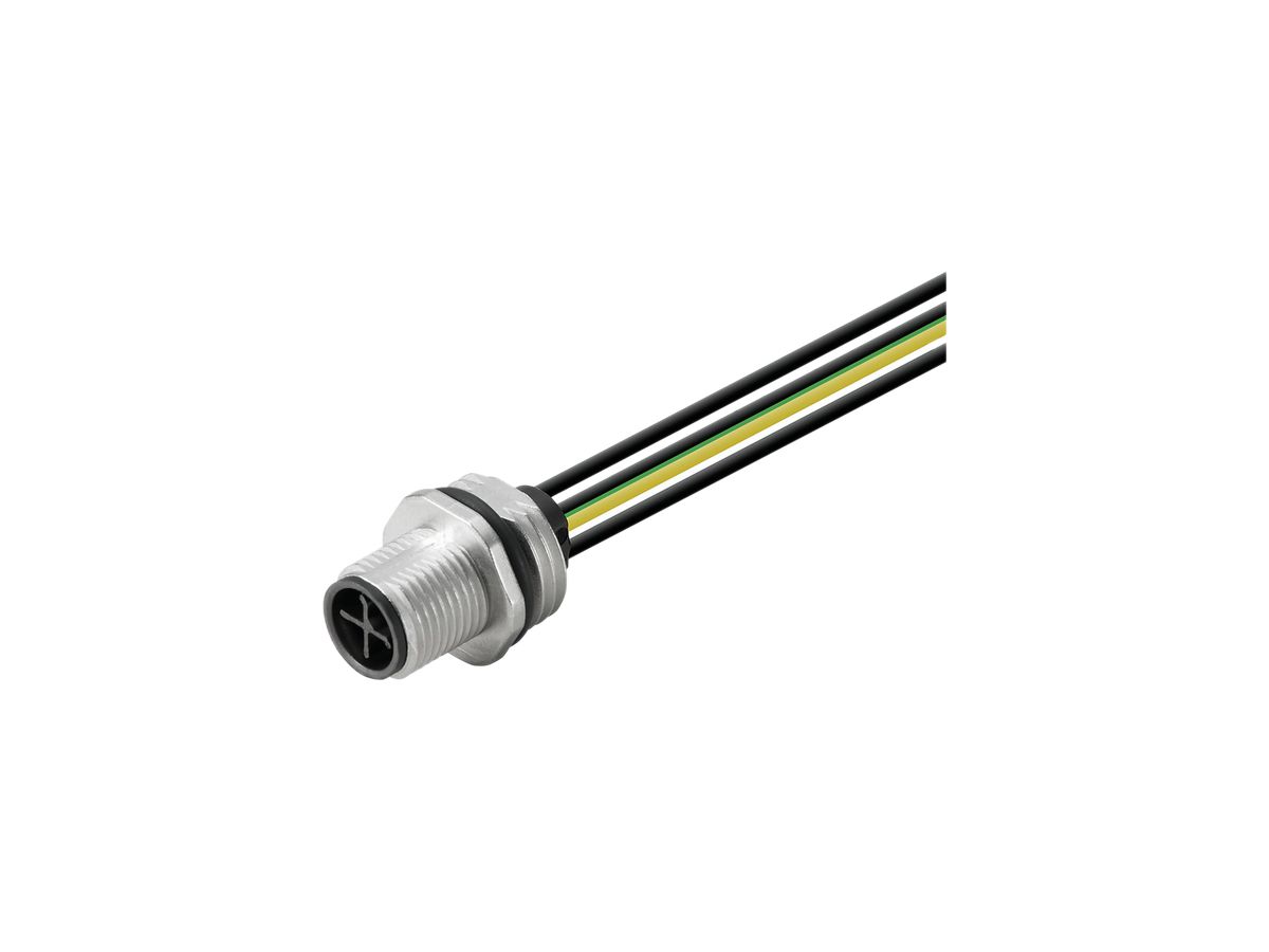 EB-Stecker Weidmüller SAIE Stift M12 4L mit Kabel 0.2m M16 16AWG