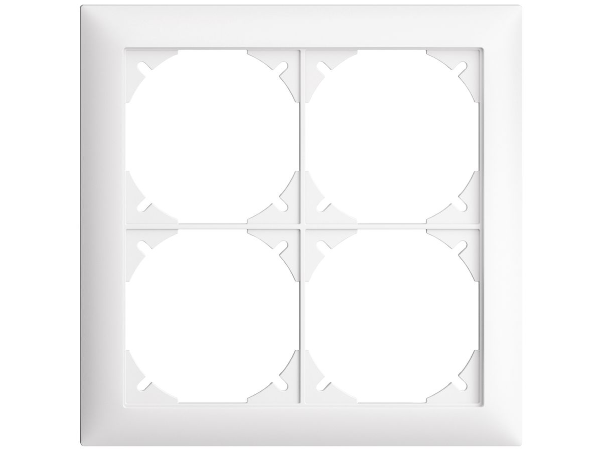 UP-Kopfzeile EDIZIOdue SNAPFIX® 2×2 horizontal und vertikal 148×148mm weiss