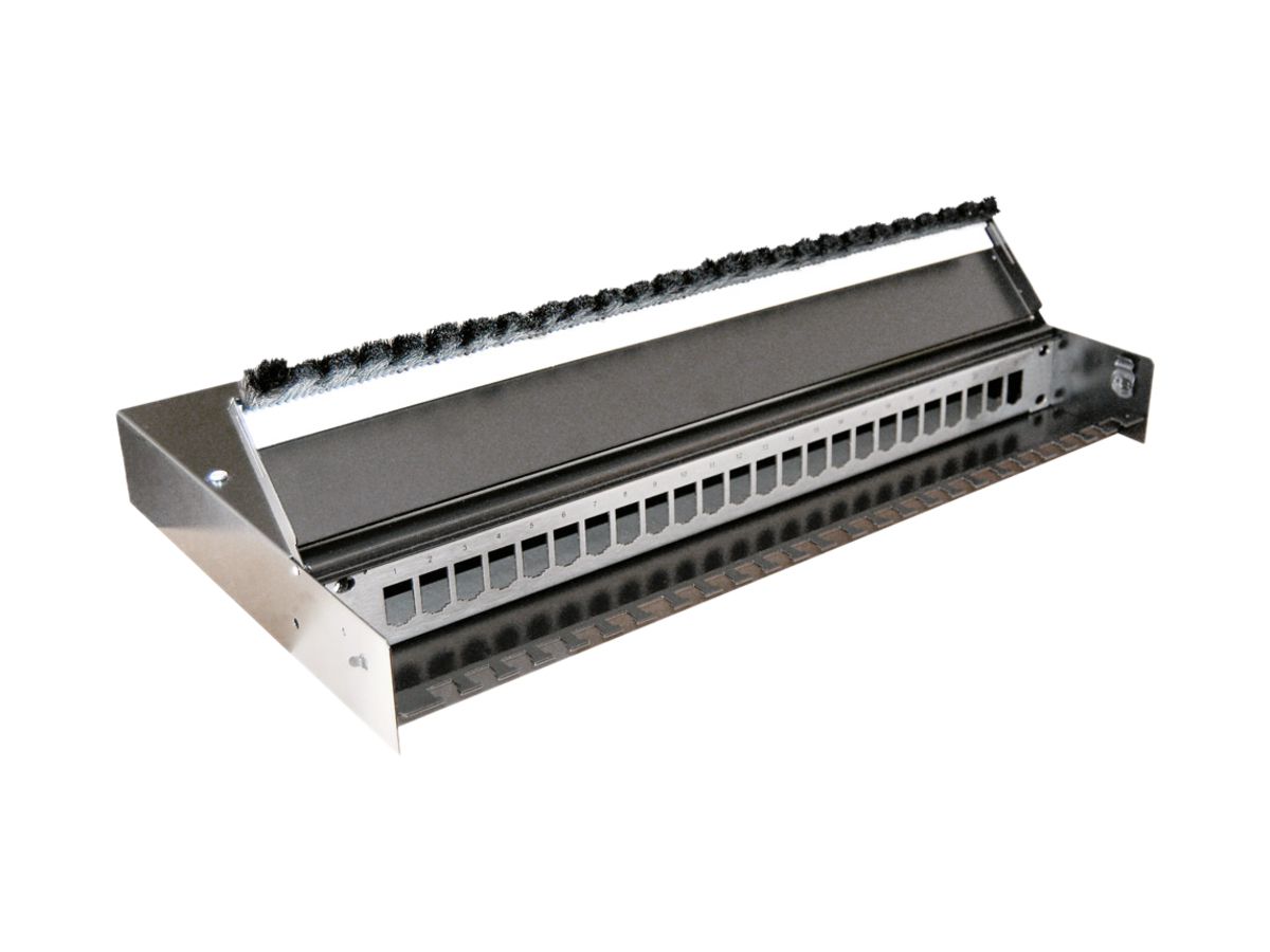 Sammelpunkt-Gehäuse 19" 1HE Dätwyler leer RAL9005
