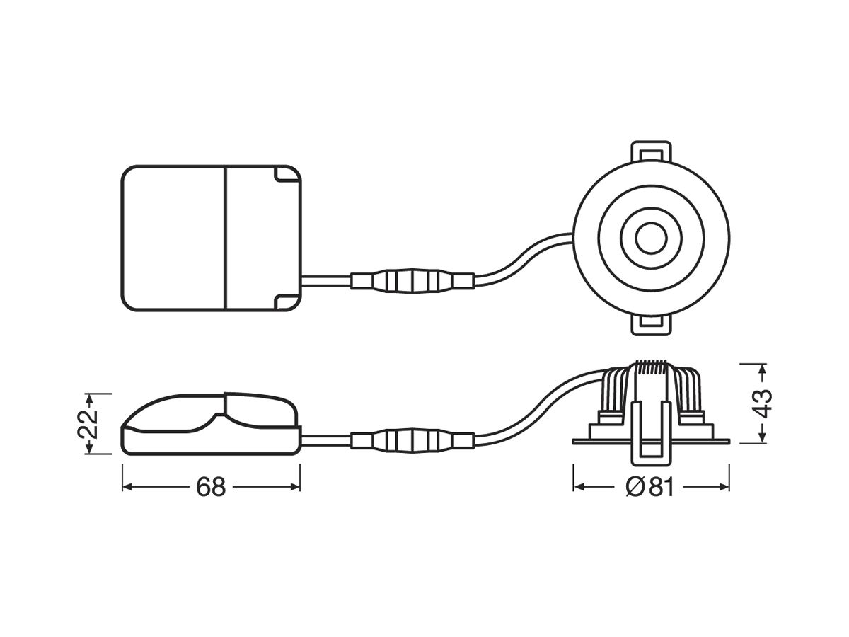LED-Downlight LEDVANCE SP ADJ 8W 640lm 2700K IP20 MB DIM weiss