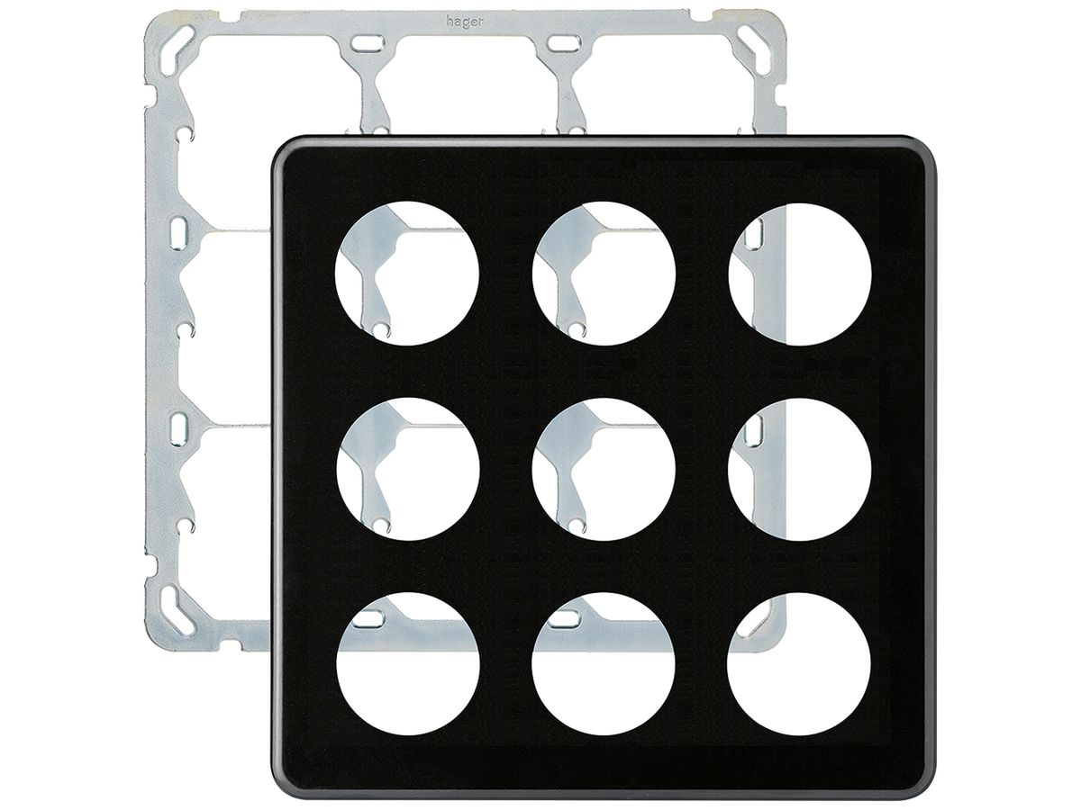 UP-Kopfzeile basico 3×3 schwarz